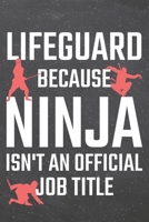 Lifeguard because Ninja isn't an official Job Title: Lifeguard Dot Grid Notebook, Planner or Journal 110 Dotted Pages Office Equipment, Supplies Funny Lifeguard Gift Idea for Christmas or Birthday 1671158210 Book Cover