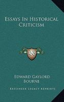 Essays in Historical Criticism - Primary Source Edition 935380339X Book Cover
