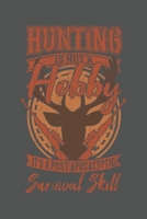 Hunting Is Not a Hobby It's a Postapocalyptic Survival Skill : Jagd Wild Geschenk F?r J?ger Dina5 Kariert Notizbuch Tagebuch Planer Notizblock Malheft Kladde Journal Strazze 1679677713 Book Cover