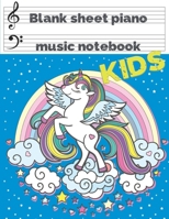 Blank Sheet Piano Music Notebook Kids: Composition Journal song writing or rylics Lined/Ruled Paper And Staff, Manuscript Paper For Notes, Lyrics And Music. For Beginner Musicians Kids, Students, Song 1708595635 Book Cover