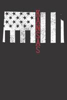 Notebook: Dot Grid Dotted 6x9 120 Pages Kansas Vintage Retro USA Flag America Merica 4th Of July 1082187615 Book Cover