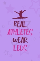 Real Athletes Wear Leos: All Purpose 6x9 Blank Lined Notebook Journal Way Better Than A Card Trendy Unique Gift Purple Star Gymnastic 1710400188 Book Cover
