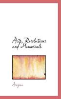 Acts, Resolutions and Memorials 0469295376 Book Cover