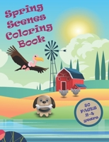 Spring Scenes Coloring Books:: For Kids and Adult Activities Trace The Line Dot To Dot B091F5QVYJ Book Cover