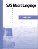 SAS Macro Language: Reference 1555449530 Book Cover