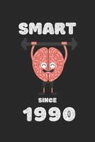 SMART SINCE 1990: 6x9 Lined Blank Funny Notebook & Journal 120 pages,Awesome Happy birthday sketchbook, original gag gift for 29 Year Old boy girl 1675892628 Book Cover