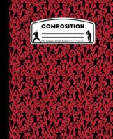 Composition: Baseball Red Marble Composition Notebook. Ball Player Wide Ruled Book 7.5 x 9.25 in, 100 pages, journal for girls boys, kids, elementary school students and teachers 172265189X Book Cover