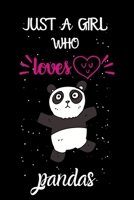 Just A Girl Who Loves Pandas: A Great Gift Lined Journal Notebook For Pandas Lover.Best Idea For Christmas/Birthday/New Year Gifts 167390579X Book Cover