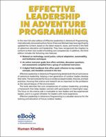 Effective Leadership In Adventure Programming 073605250X Book Cover