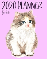 2020 Planner For Kids: Cute Cat Weekly And Monthly Jan 1 to Dec 31 Journal Includes Daily Routine Plans, Vision Boards, Reading Logs & Savings Tracker. Large Size. 1706138199 Book Cover