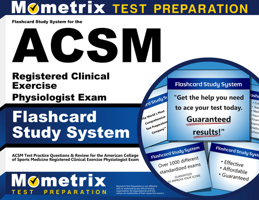 Flashcard Study System for the ACSM Registered Clinical Exercise Physiologist Exam: ACSM Test Practice Questions and Review for the American College of Sports Medicine Registered Clinical Exercise Phy 1609710649 Book Cover