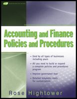Accounting and Finance Policies and Procedures, (with URL) 0470259620 Book Cover