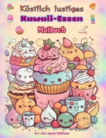 Köstlich lustiges Kawaii-Essen Malbuch Niedliche Kawaii-Designs für Essensliebhaber: Kawaii Art Bilder einer schönen Welt des Essens für Entspannung u B0CP8JMW7H Book Cover