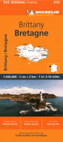 France: Brittany Map 512: Brittany Map 512 (Michelin Maps, 512) 2067258648 Book Cover