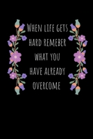 When life gets hard remember what you have already overcome: An empowering blank lined  journal to motivate and encourage 1670377792 Book Cover
