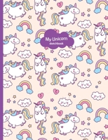 Unicorn Journal Sketchbook for Kids, Birthday Unicorn Journal for Girls, Birthday Gift for Kids: 8.5 x 11, Large Size, Perfect for Journal, Doodling, Sketching, Writing and Taking Notes, Cute Unicorn  1710194308 Book Cover