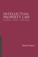 Intellectual Property Law, 2/E: Copyright Patents Trade-Marks 1552212092 Book Cover