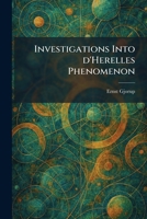 Investigations Into D'Herelles Phenomenon 1025747437 Book Cover