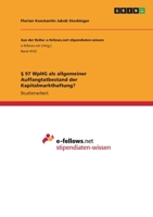� 97 WpHG als allgemeiner Auffangtatbestand der Kapitalmarkthaftung? 3346597652 Book Cover
