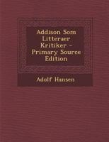 Addison som litteraer kritiker 1167487702 Book Cover
