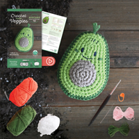 Crochet Your Veggies Amigurumi Kit Avocado: Everything You Need Is Included: 100%-Cotton Yarn, Crochet Hook, Stitch Marker, Tapestry Needle, Fiberfill 0764370529 Book Cover