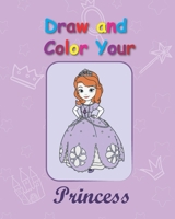 Draw and Color your Princess: A Dot to Dot Activity and Coloring Book for Girls: A color Book for Girls B089D35T69 Book Cover