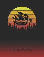 Monthly Planner: Sailor | 2 Year Planning for Jan 2020 to Dec 2021 | Retro Vintage Sunset Cover | January 20 - December 21 | Planning Organizer ... | Plan Days, Set Goals & Get Stuff Done 1692650815 Book Cover