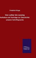 Von Luther Bis Lessing 1021885878 Book Cover