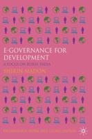 e-Governance for Development: A Focus on India 0230201571 Book Cover