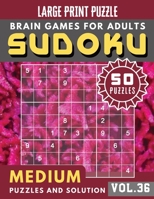 Sudoku Medium: suduko lover - Medium sudoku books Puzzles and Solutions Large Print Perfect for Seniors (Sudoku Brain Games Puzzles Book Large Print Vol.36) 1088460100 Book Cover