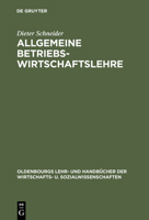 Allgemeine Betriebswirtschaftslehre 3486203770 Book Cover