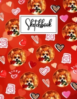 Sketchbook: Cute Dog Cover Sketchbook (8.5 x 11 Inches) For Her Or Him Boyfriend Girlfriend Women Wife Husband For Drawing & doodling - Perfect Valentine's Day Gift Ideas For Dog Lovers. B083XX4JXX Book Cover