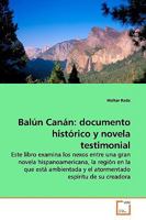 Balún Canán: documento histórico y novela testimonial 363917447X Book Cover