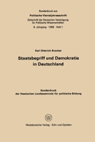 Staatsbegriff und Demokratie in Deutschland 3663010112 Book Cover
