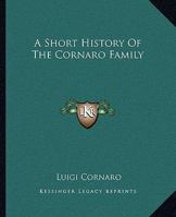 A Short History Of The Cornaro Family 1425336450 Book Cover