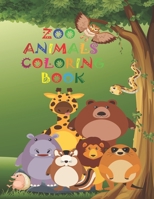 Zoo Animals Coloring Book: Elegant Matt Cover 8,5 x 11 inches Size Zoo,Domestic and Wild Animals Coloring Book is packed 45 coloring pages full of kids' favorite animals B08BD9CVS9 Book Cover
