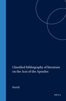 Classified Bibliography of Literature on the Acts of the Apostles B000MSTYVG Book Cover