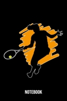 Notebook: Tennis Notebook Blank Line Journal Lined with Lines 6x9 120 Pages Checklist Record Book Take Notes Tennis Player Sports Planner Paper Christmas Gift for Tennis Lover Gifts 1708074414 Book Cover