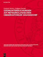 Ozonuntersuchungen Am Meteorologischen Observatorium Wahnsdorf 3112767462 Book Cover