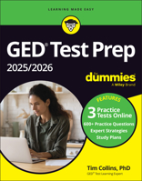 GED Test Prep 2025 / 2026 For Dummies (+3 Practice Tests Online) 1394287437 Book Cover