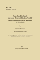 Neue Insektenfunde aus dem österreichischen Tertiär: Brunn-Vösendorf bei Wien und Weingraben im Burgenland 3662232510 Book Cover