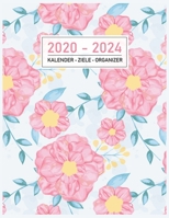 2020-2024: Kalender • Ziele • Organizer I Tropische Blumen I 60 Monate I Adressbuch I Wochenplaner & Notizen I Großes Format I Bucket List I Jahres- & ... I Bullet Planer Geschenk (German Edition) 1700178970 Book Cover