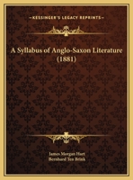 A Syllabus of Anglo-Saxon Literature 3337258824 Book Cover