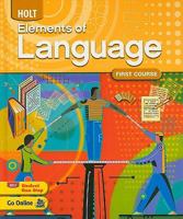 Elements of Language, First Course Grade 7 0030941938 Book Cover
