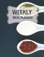 Weekly Meal Planner: 55 Week Meal planner includes grocery list and pages for your favorite recipes. 1672019923 Book Cover
