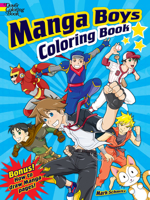 Manga Boys Coloring Book 0486497100 Book Cover