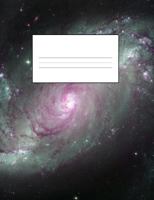 Space Composition Notebook: 7.4" by 9.7" - Quad 4x4 Graph Paper - 140 Pages (70 Sheets) Outer Spaced Themed Design #4 1724548034 Book Cover