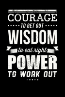 Courage To Get Out Wisdom To Eat Right Power To Work Out: Inspirational And Motivational Notebook 1089463677 Book Cover