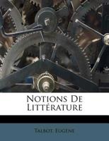 Notions De Littérature 1246900017 Book Cover