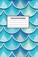 Composition Notebook: Mermaid Scales Wide Ruled Notebook Lined School Journal 120 Pages 6 x 9 Children Kids Girls Teens Women Subject ... Aqua (Wide Ruled School Composition Books) 1705894410 Book Cover